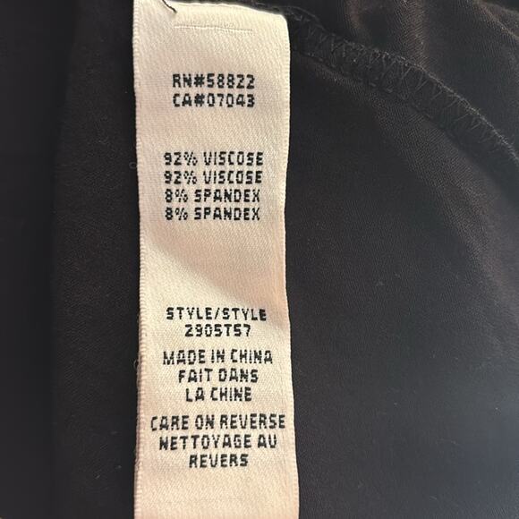 Max Studio Black Braided Shoulder Accent Cinched Waist LBD Dress S Classic - Picture 11 of 12